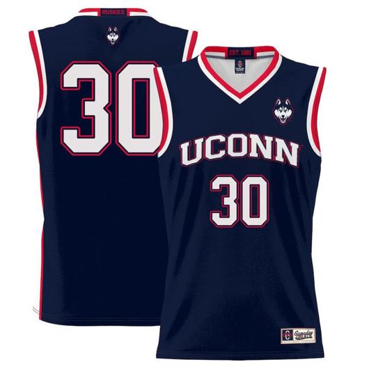 Men's Yarin Hasson Jersey UConn Huskies College Basketball No Name Navy #30