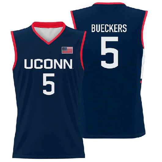 Men's Paige Bueckers Jersey UConn Huskies College Basketball Navy #5