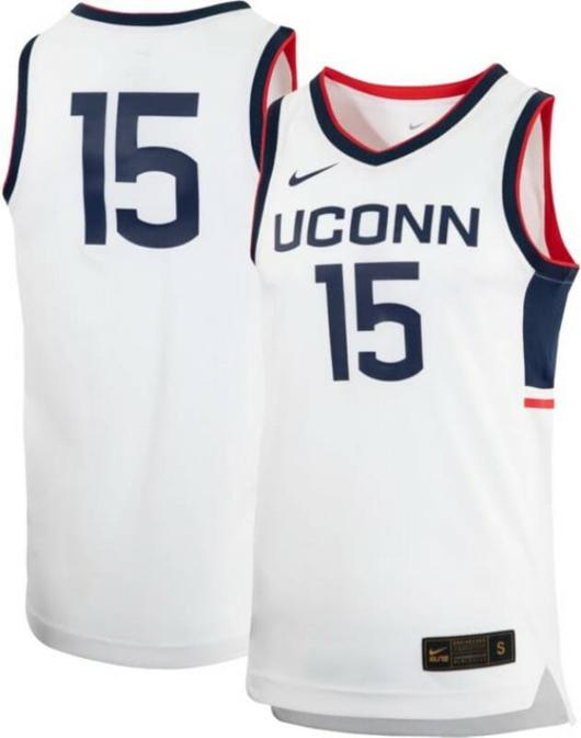 Men's UConn Huskies No Name Jersey #15 NCAA College Basketball White