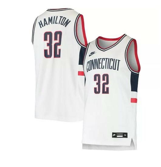 Men's UConn Huskies #32 Richard Hamiltoon Jersey NCAA College Basketball Jerseys White