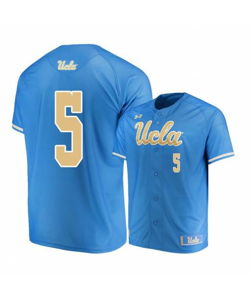 Men's Under Armour UCLA Bruins 5 Garrett Mitchell Blue College Baseball Jersey