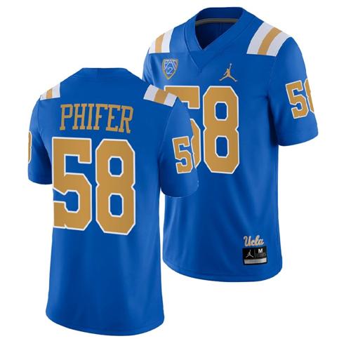 Men's UCLA Bruins Roman Phifer Jersey #58 Blue College Football Uniform