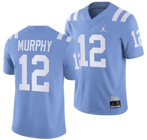 Men's UCLA Bruins Grayson Murphy Jersey #12 Alternate Game Light Blue Football Uniform