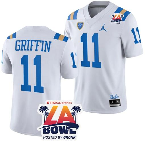 Men's Chase Griffin Jersey #11 UCLA Bruins 2023 LA Bowl College Football White