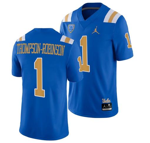 Men's UCLA Bruins Dorian Thompson Robinson Jersey #63 Blue College Football Uniform