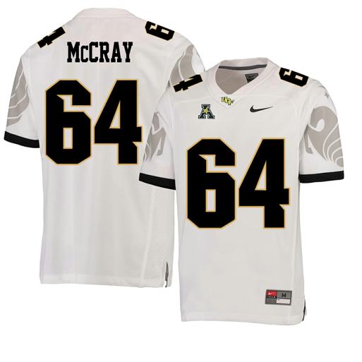 Men's Nike UCF Knights #64 Justin McCray NCAA College Football Jersey White