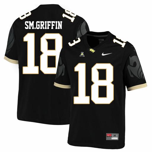 Men's Nike UCF Knights #18 SM.GRIFFIN NCAA College Football Jersey Black