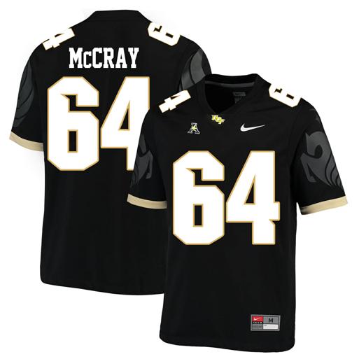 Men's Nike UCF Knights #64 Justin McCray NCAA College Football Jersey Black