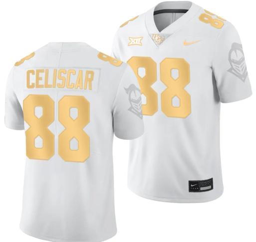 Men's Nike Josh Celiscar Jersey #88 UCF Knights Light Mode College Football White Golden