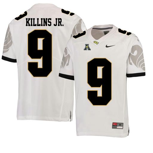 Men's Nike UCF Knights #9 Adrian Killins Jr. NCAA College Football Jersey White