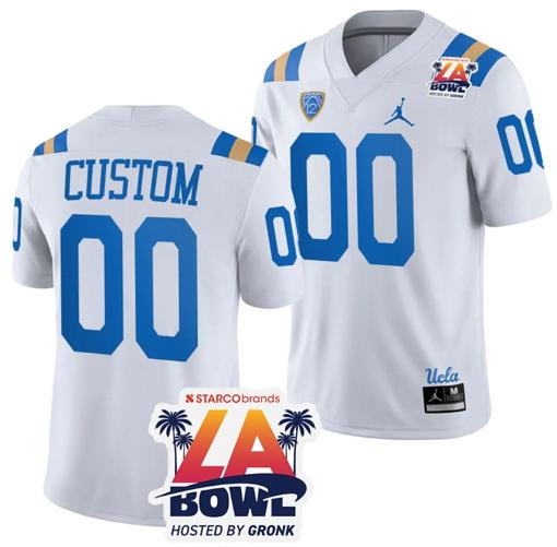 Men's Custom UCLA Bruins Jersey Name and Number 2023 LA Bowl College Football White