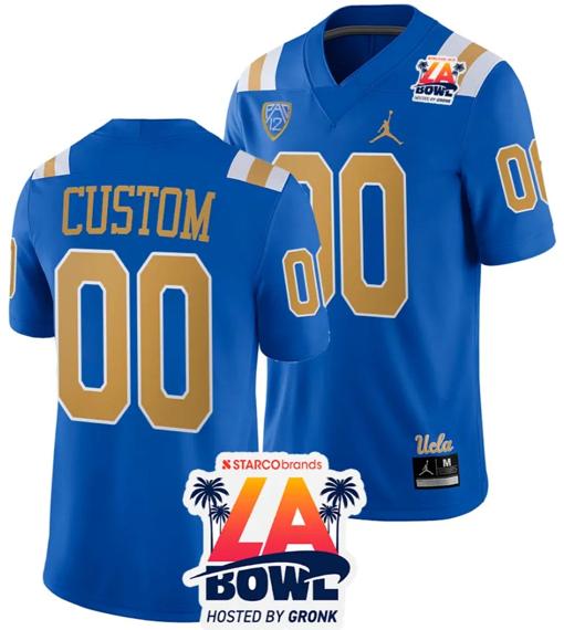 Men's Custom UCLA Bruins Jersey Name and Number 2023 LA Bowl College Football Blue