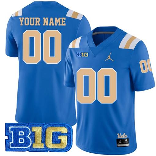 Men's Custom UCLA Bruins Jersey Name and Number College Football Blue Home All Stitched