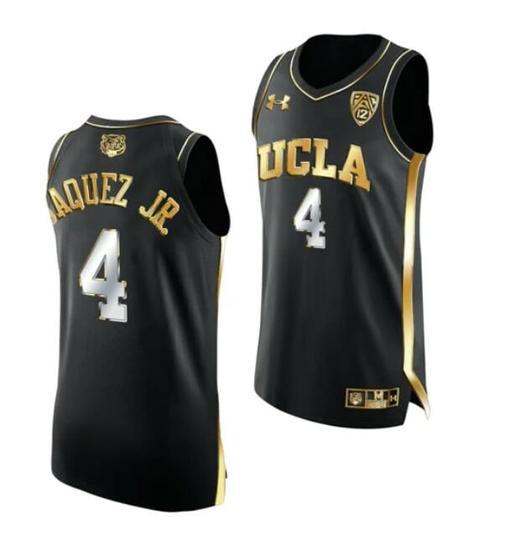 Men's #24 Jaime Jaquez Jr Jersey UCLA Bruins College Basketball Jerseys Black Golden