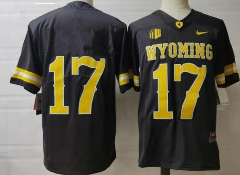 Men's Nike Wyoming Cowboys #17 Josh Allen Jersey No Name College Football Brown