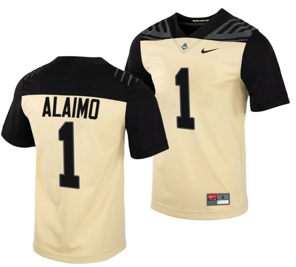 Men's Nike Purdue Boilermakers Michael Alaimo Jersey #1 College Football Gold Vapor Untouchable