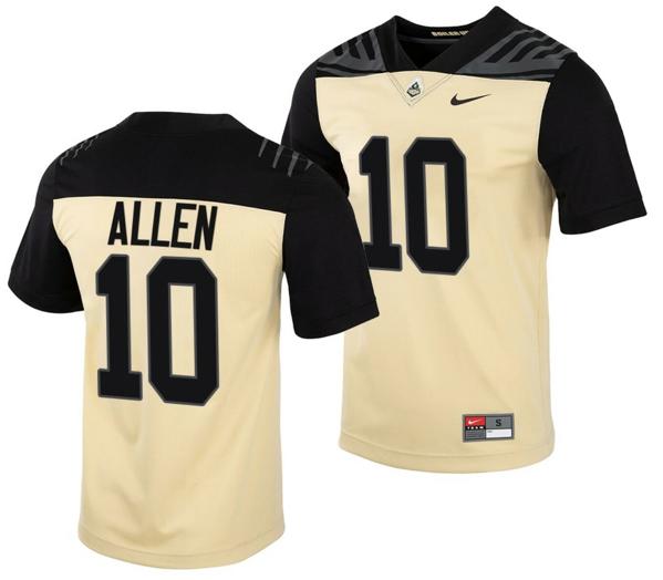 Men's Nike Purdue Boilermakers Cam Allen Jersey #10 College Football Gold Vapor Untouchable