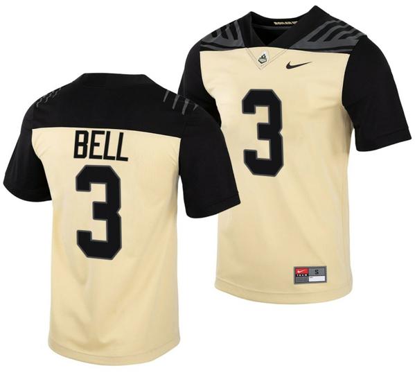 Men's Nike Purdue Boilermakers David Bell Jersey #3 College Football Gold Vapor Untouchable