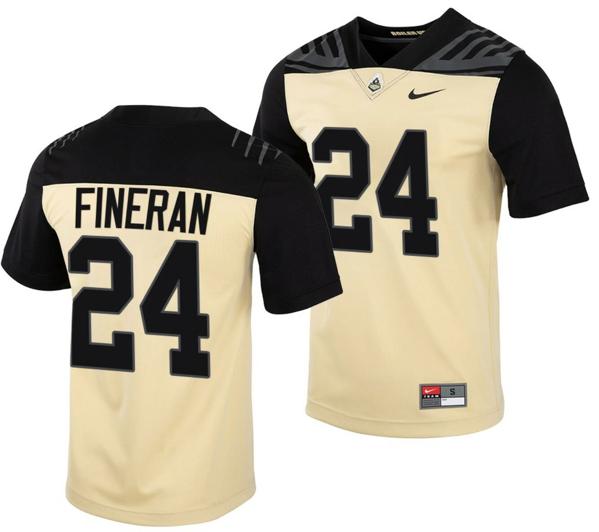 Men's Nike Purdue Boilermakers Mitchell Fineran Jersey #24 College Football Gold Vapor Untouchable