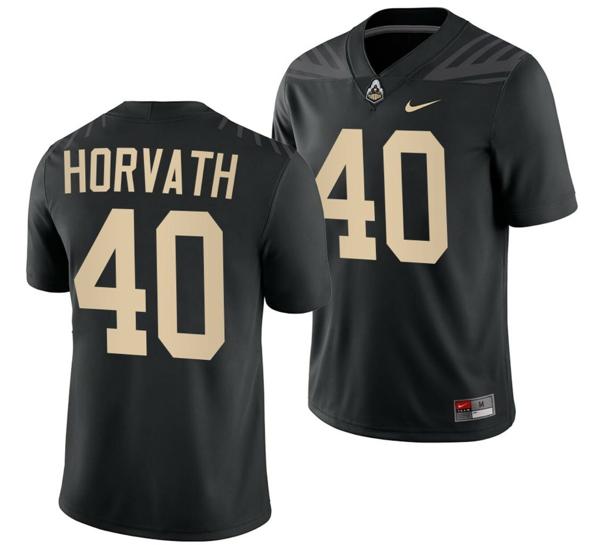 Men's Nike Purdue Boilermakers Zander Horvath Jersey #40 College Football Black