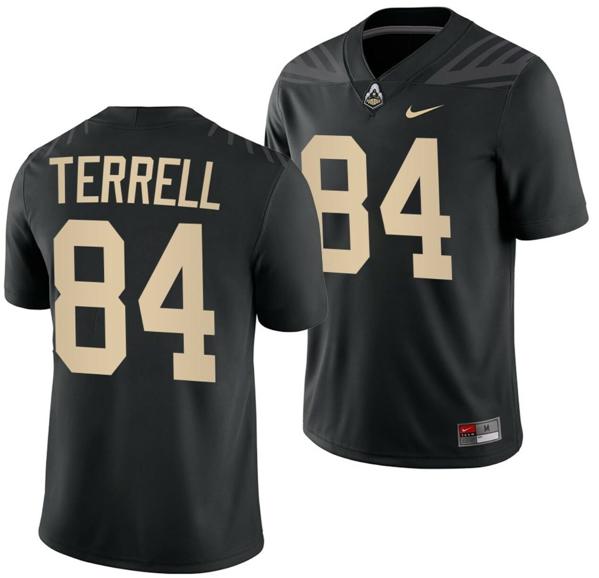 Men's Nike Purdue Boilermakers Preston Terrell Jersey #84 College Football Black