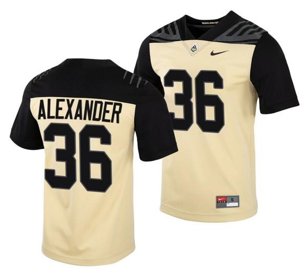 Men's Nike Purdue Boilermakers Jaylan Alexander Jersey #36 College Football Gold Vapor Untouchable