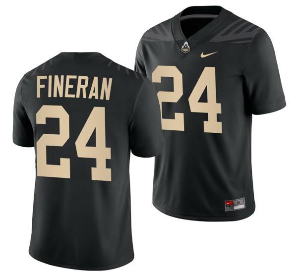 Men's Nike Purdue Boilermakers Mitchell Fineran Jersey #24 College Football Black