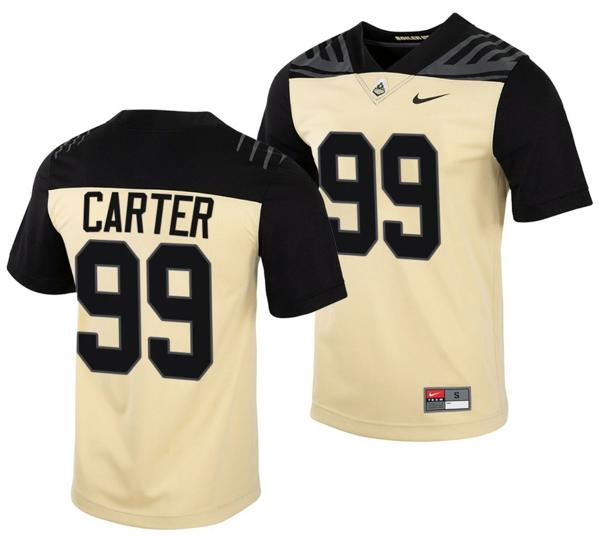 Men's Nike Purdue Boilermakers Micah Carter Jersey #99 College Football Gold Vapor Untouchable