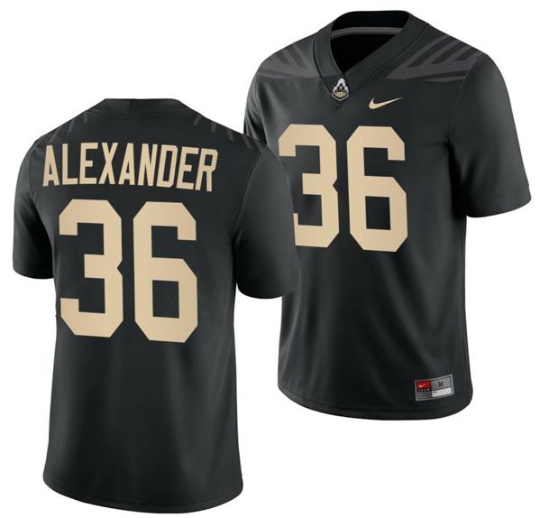 Men's Nike Purdue Boilermakers Jaylan Alexander Jersey #36 College Football Black