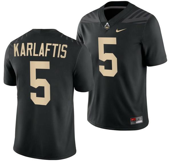 Men's Nike Purdue Boilermakers George Karlaftis Jersey #5 College Football Black