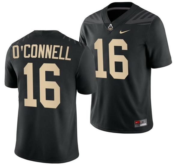 Men's Nike Purdue Boilermakers Aidan OConnell Jersey #16 College Football Black