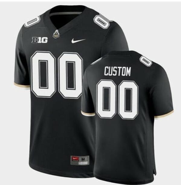 Men's Nike Purdue Boilermakers Custom Football Jersey Name Number Black College Game