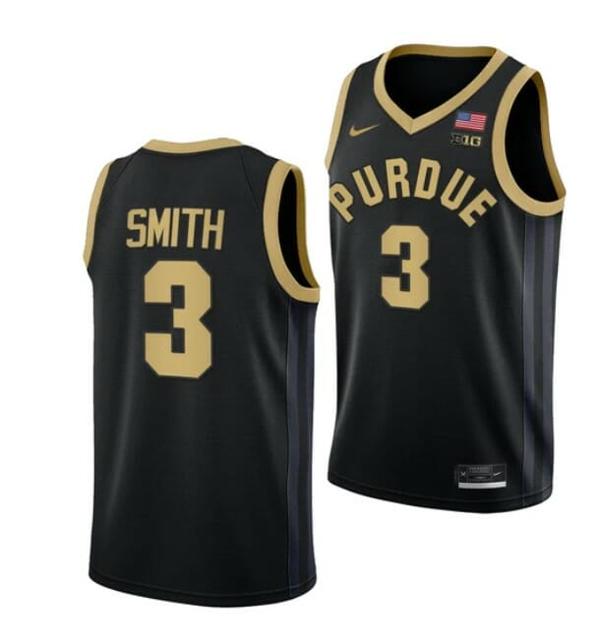 Men's Nike #3 Braden Smith Jersey Purdue Boilermakers College Basketball Jerseys Black