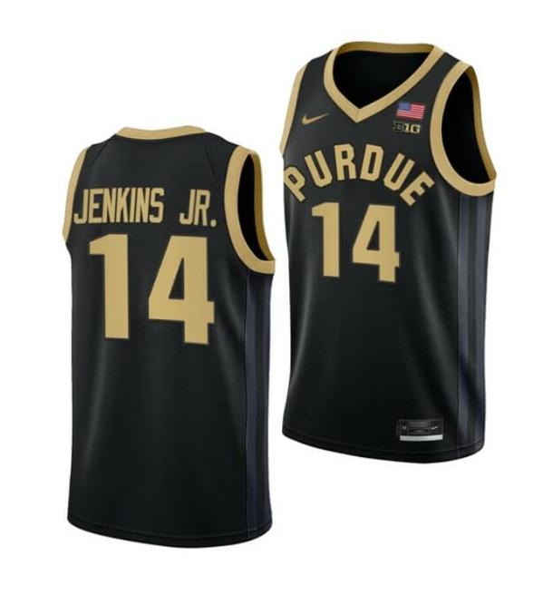 Men's Nike #14 David Jenkins Jr Jersey Purdue Boilermakers College Basketball Jerseys Black