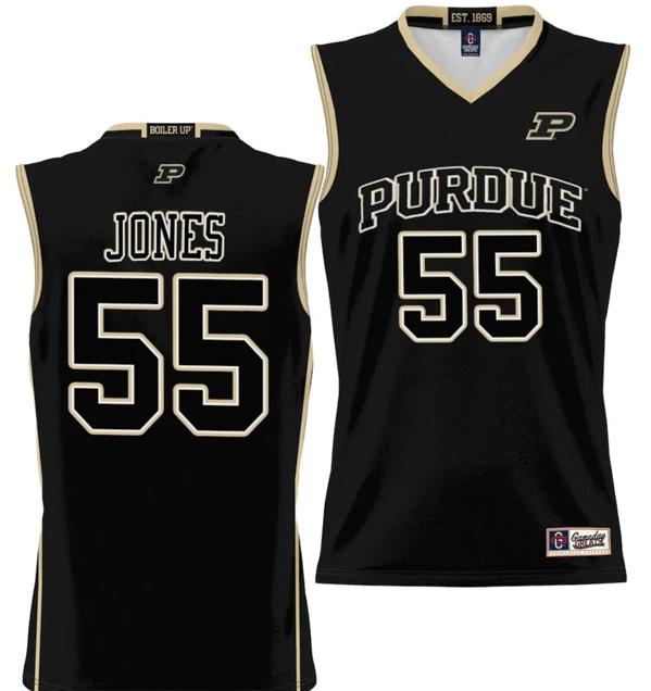 Men's Gameday Greats Lance Jones Jersey #55 Purdue Boilermakers NIL College Basketball Lightweight Black