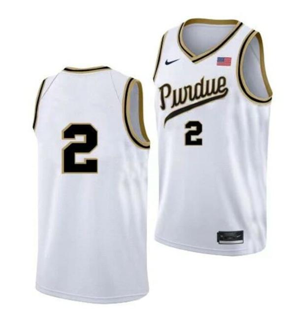 Men's Nike #2 Fletcher Loyer Jersey Purdue Boilermakers College Basketball Jerseys Rick Mount Throwback No Name