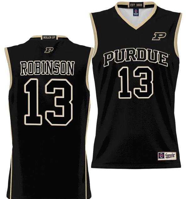 Men's Gameday Greats Glenn Robinson Jersey #13 Purdue Boilermakers NIL College Basketball Lightweight Black