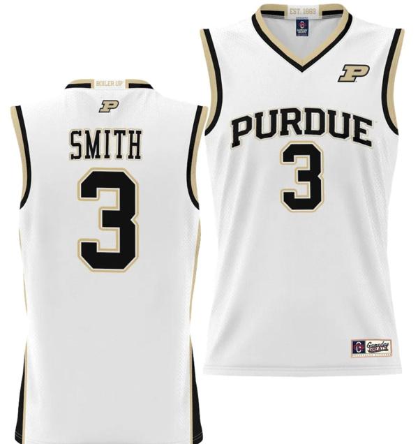 Men's Nike Braden Smith Jersey #3 Purdue Boilermakers NIL College Basketball Lightweight White