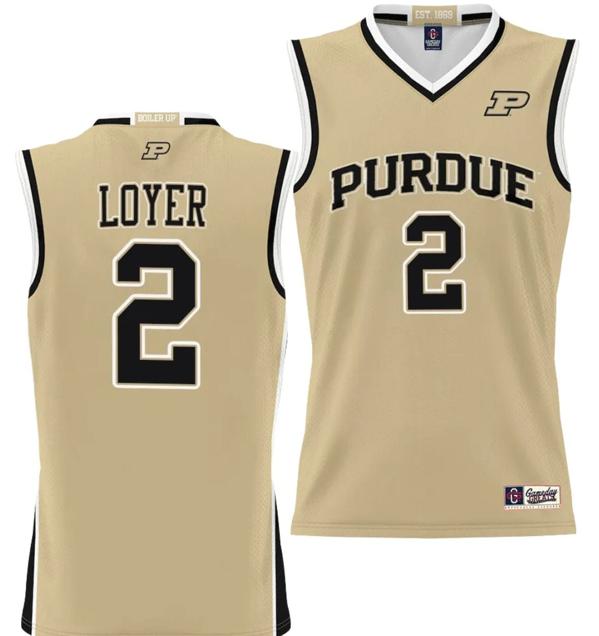 Men's Gameday Greats Fletcher Loyer Jersey #2 Purdue Boilermakers NIL College Basketball Lightweight Gold