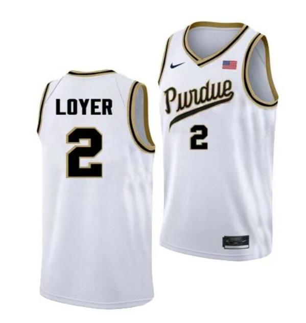 Men's Nike #2 Fletcher Loyer Jersey Purdue Boilermakers College Basketball Jerseys Rick Mount Throwback with Name