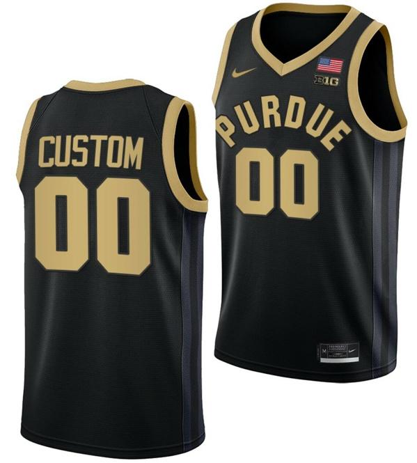 Men's Nike Custom Purdue Boilermakers Jersey College Basketball Black