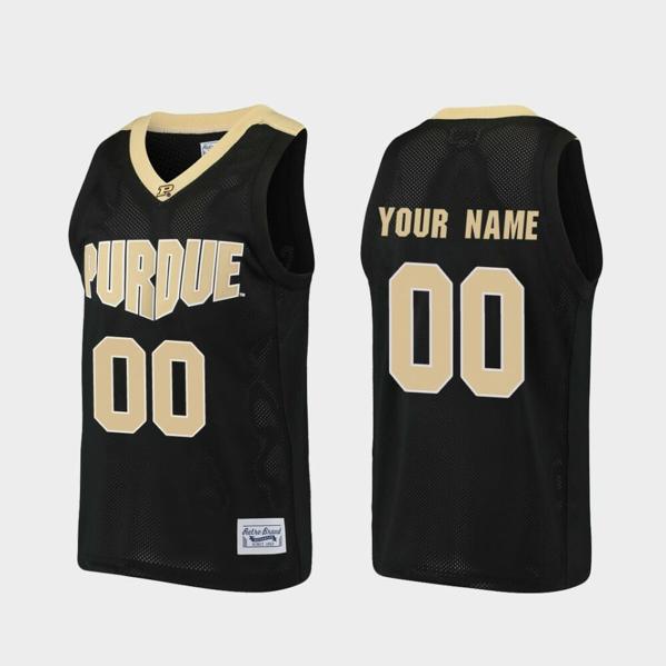 Men's Nike Custom Name Number Purdue Boilermakers Black Alumni Basketball Jersey