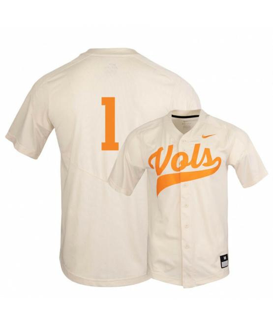 Men's Tennessee Volunteers 1 Alerick Soularie Elite White Baseball Jersey