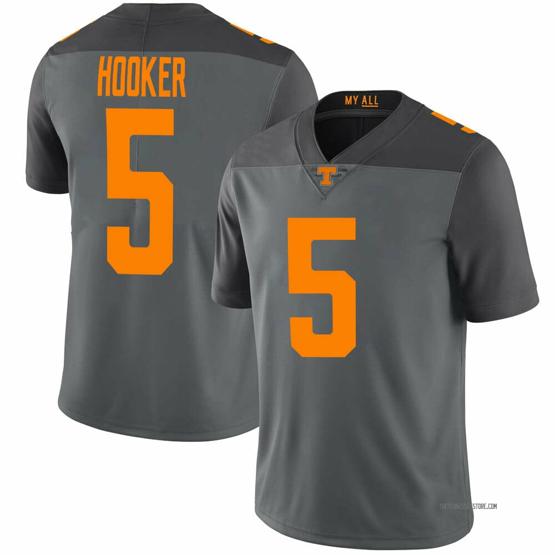 Men's Tennessee Volunteers #5 Hendon Hooker Jersey College Football Gray