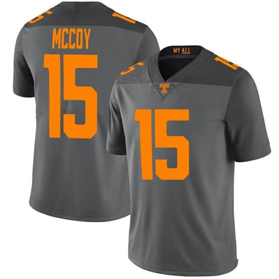 Men's Tennessee Volunteers Bru Mccoy Jersey #15 College Football Gray