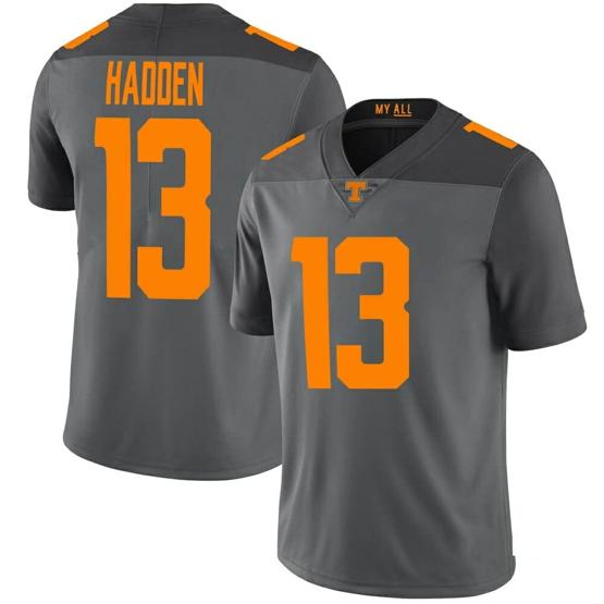 Men's Tennessee Volunteers Kamal Hadden Jersey #13 College Football Gray