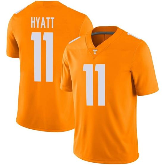 Men's Tennessee Volunteers Jalin Hyatt Jersey #11 College Football Orange