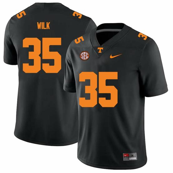 Men's Tennessee Volunteers #35 Patrick Wilk Jersey College Football New Black