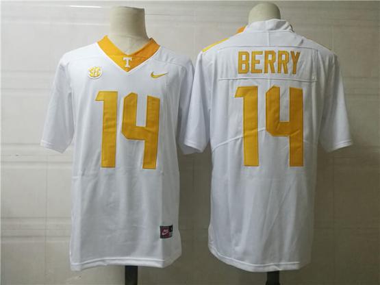 Men's Tennessee Volunteers College #14 Eric Berry Football Jersey White