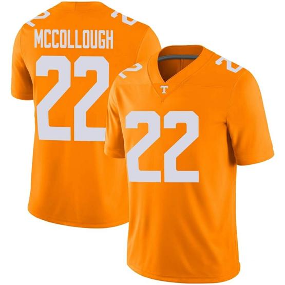 Men's Tennessee Volunteers Jaylen Mccollough Jersey #22 College Football Orange